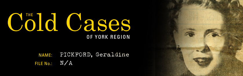 Reads: The Cold Cases of York Region, Geraldine Pickford